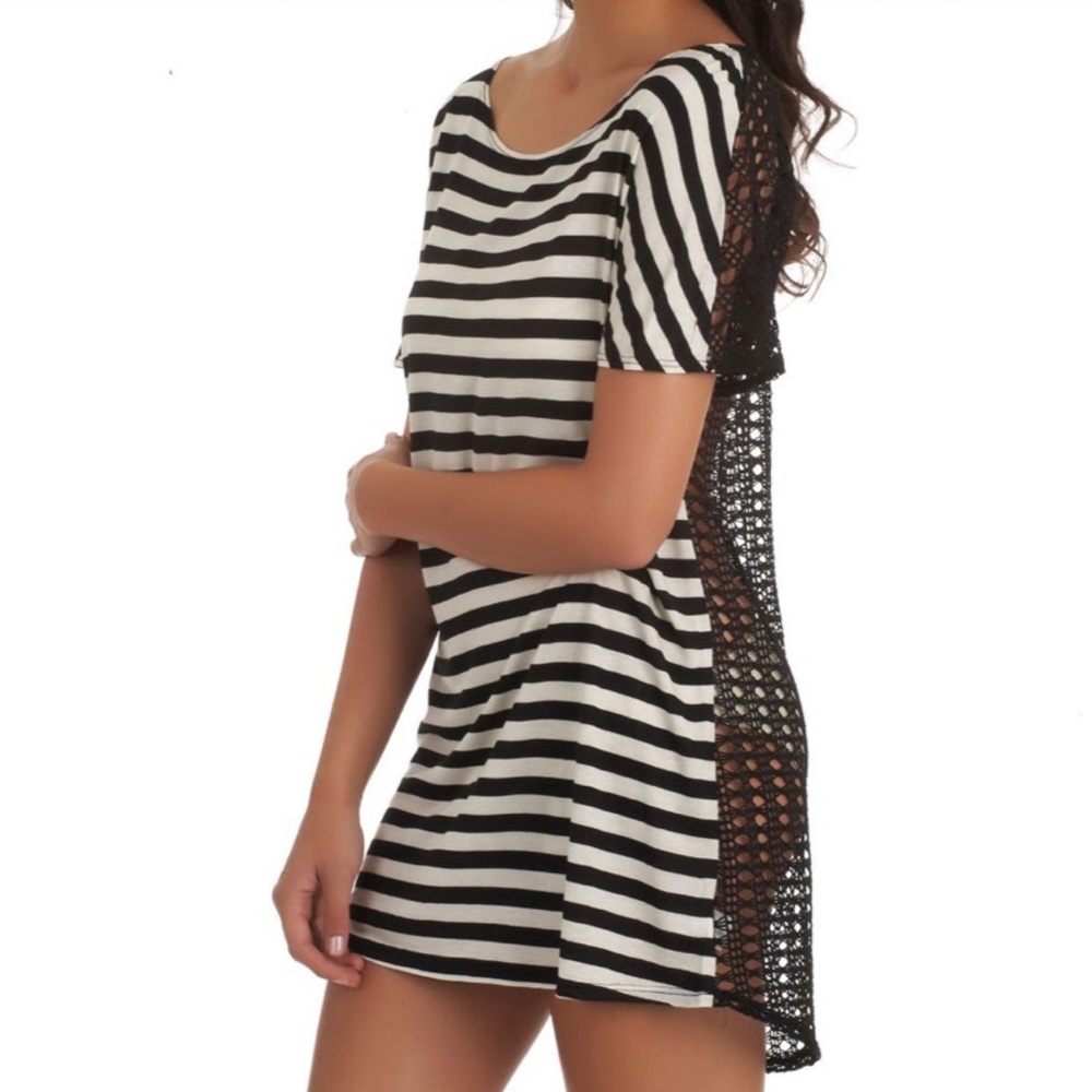 Ella Moss Swim Cabana-Stripe Net-Back Coverups - Picture 3 of 9